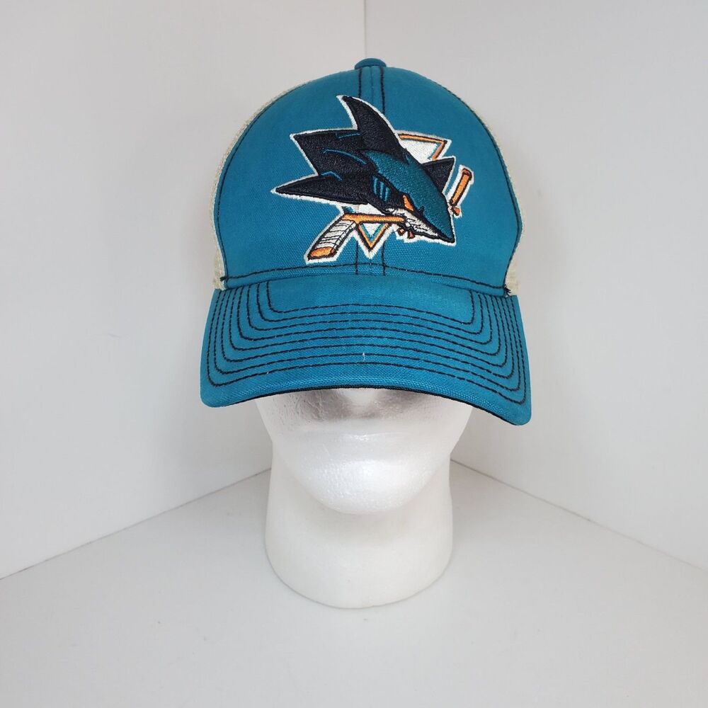 San Jose Sharks Hockey Mesh Snapback Hat Cap CCM Colorblock Sports California